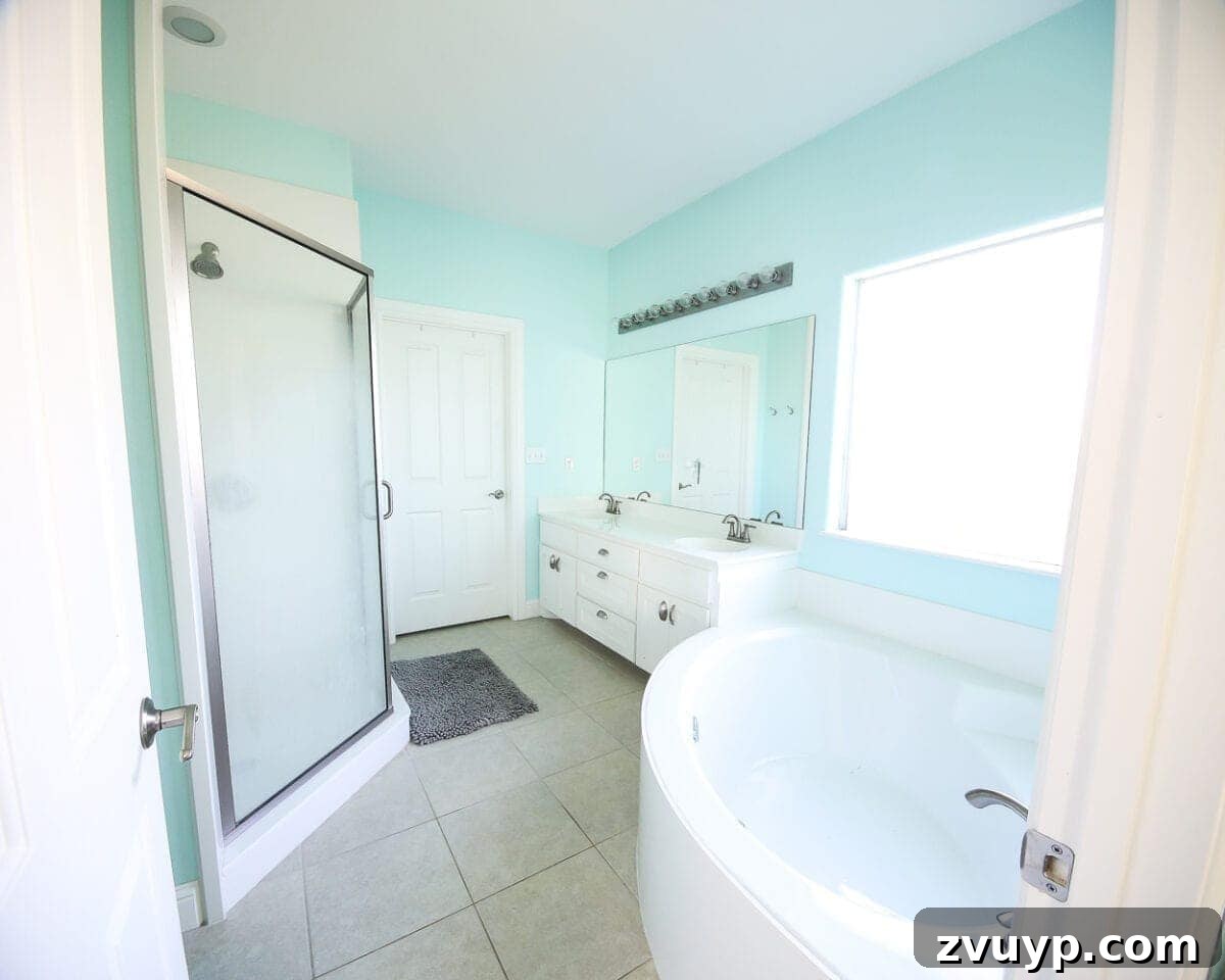 Stunning Bathroom Transformation Unveiled with Lowe's 12 Lowe's Spring Makeover Bathroom Reveal | blesserhouse.com - A team of 6 DIYers take on a bathroom makeover in 48 hours to transform a plain, builder grade space to give it character and modern farmhouse charm.