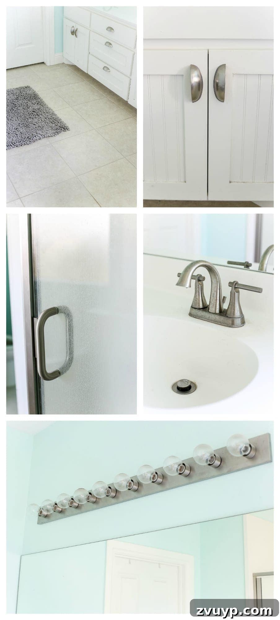 Stunning Bathroom Transformation Unveiled with Lowe's 4 Lowe's Spring Makeover Bathroom Reveal | blesserhouse.com - A team of 6 DIYers take on a bathroom makeover in 48 hours to transform a plain, builder grade space to give it character and modern farmhouse charm.
