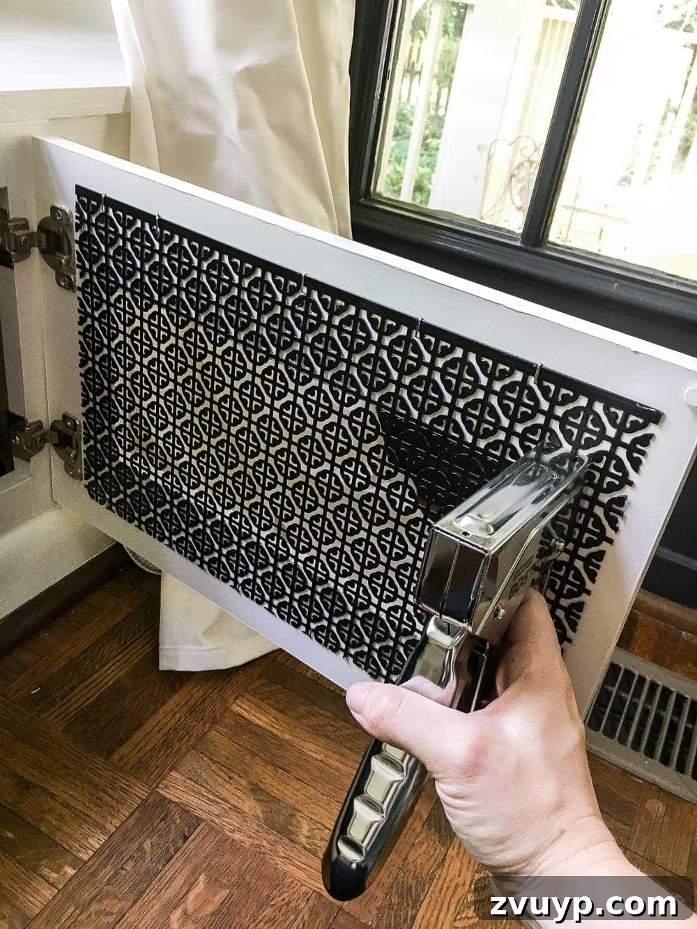 Kitchen Cabinet to Cozy Window Seat 12 DIY Window Seat from a Kitchen Cabinet | blesserhouse.com - A simplified tutorial for how to build a DIY window seat using a prefabbed kitchen cabinet to house electronics and hide cords.