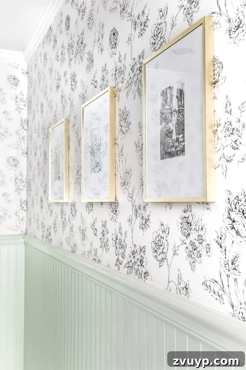 Aqua Urban Sanctuary Reveal 8 Aqua Meets Urban Powder Room Reveal | blesserhouse.com - A dated powder room gets a modern meets traditional, urban meets farmhouse makeover with aquas, black and white, and antique brass.