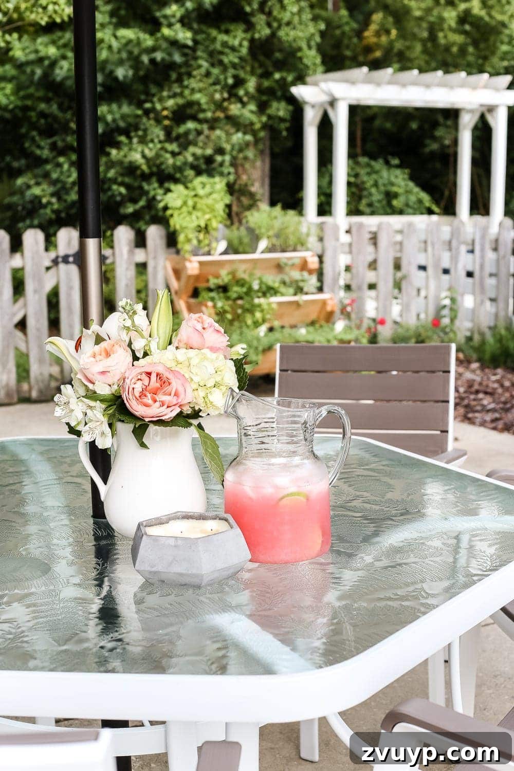 Achieve a Streak-Free Shine on Your Patio Glass Table 11 How to Revive a Glass Patio Table | blesserhouse.com - A tutorial explaining how to clean, paint, and revive a glass patio table to make it look brand new in a few quick steps.