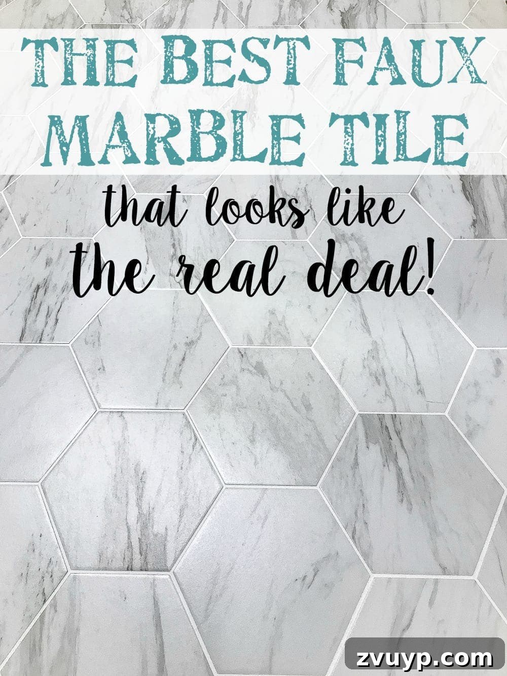 Powder Room Glow-Up: The Faux Marble Tile Floor Reveal 12 The Best Faux Marble Tile | blesserhouse.com - A dated powder room floor gets a modern classic refresh with faux marble tile & why hiring a contractor is sometimes cheaper than DIY.