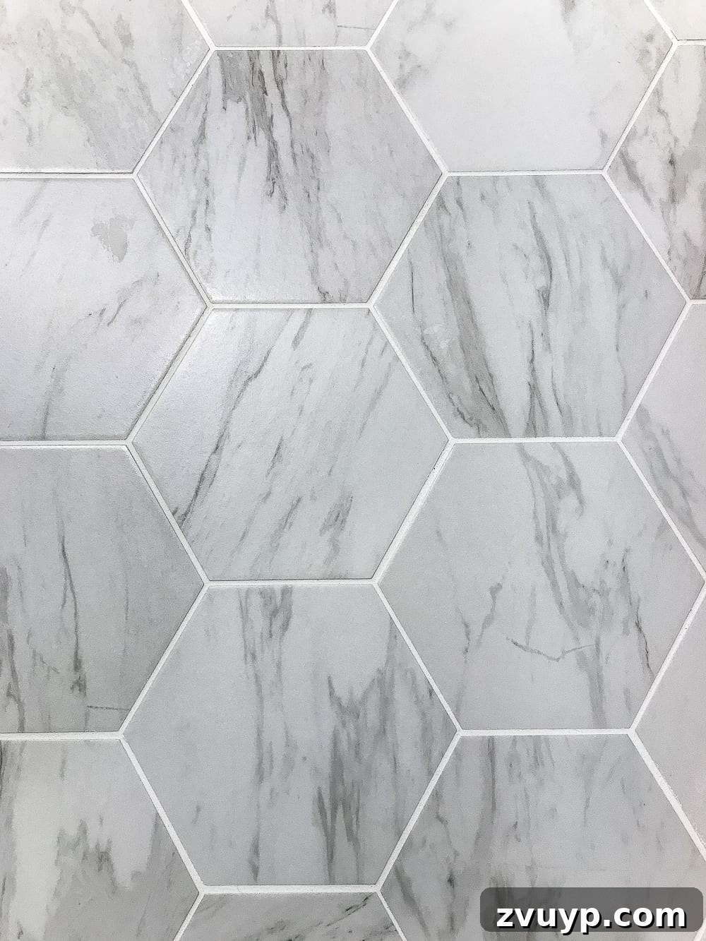 Powder Room Glow-Up: The Faux Marble Tile Floor Reveal 8 The Best Faux Marble Tile | blesserhouse.com - A dated powder room floor gets a modern classic refresh with faux marble tile & why hiring a contractor is sometimes cheaper than DIY.