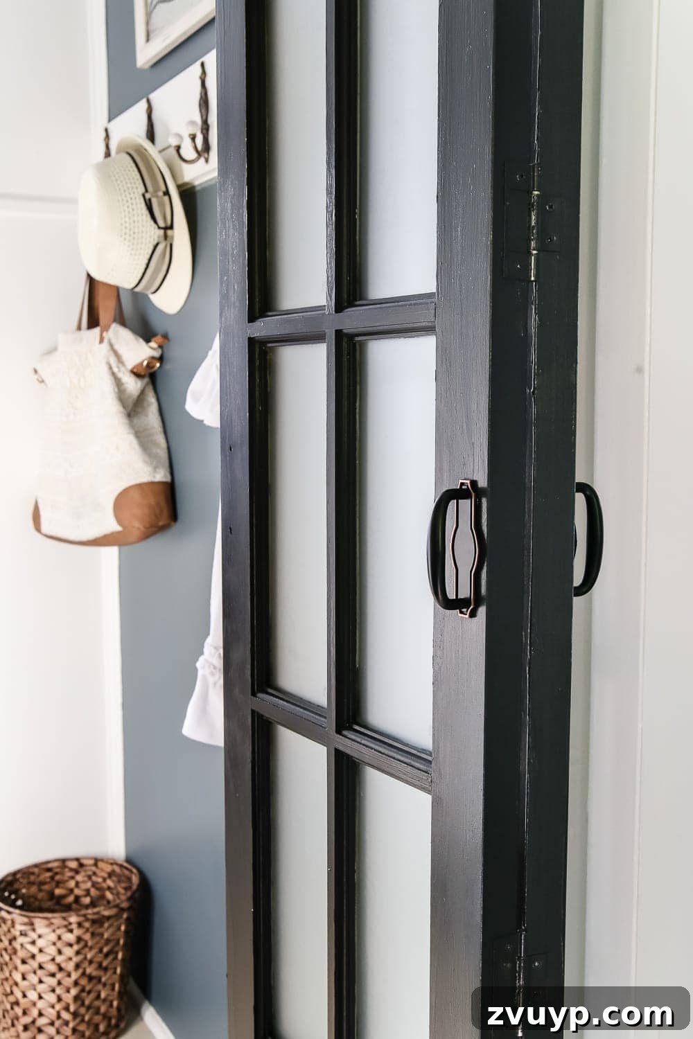 High Contrast Laundry Room: A Bold Statement Unveiled 10 High Contrast Laundry Room Makeover | blesserhouse.com - A dingy and dated laundry room gets a high contrast navy and white makeover packed with organizational strategies and budget-conscious DIY projects.