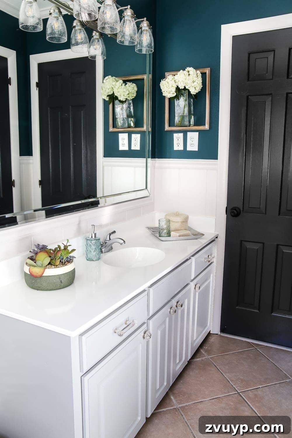Elevate Your Bathroom with a Cabinet Paint Refresh 9 Bathroom floor dilemma: paint tile or grout? Seeking advice for durable flooring update.
