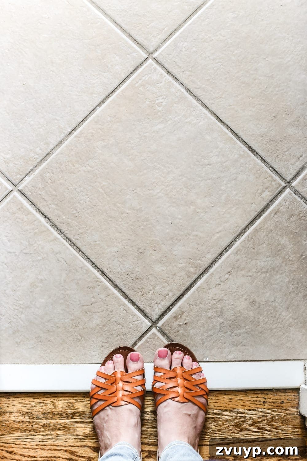 Painted Tile Grout Makeover 2 Painted Tile Grout Refresh | blesserhouse.com - A quick tutorial for how to clean and paint your grout to look brand new for $15 and under an hour. #homeimprovement #cleaning