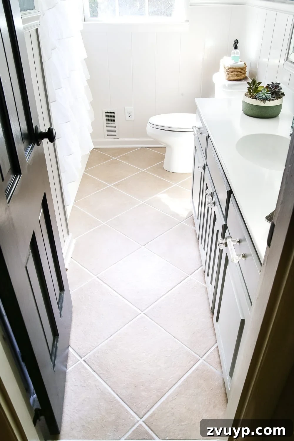 Painted Tile Grout Makeover 9 Painted Tile Grout Refresh | blesserhouse.com - A quick tutorial for how to clean and paint your grout to look brand new for $15 and under an hour. #homeimprovement #cleaning