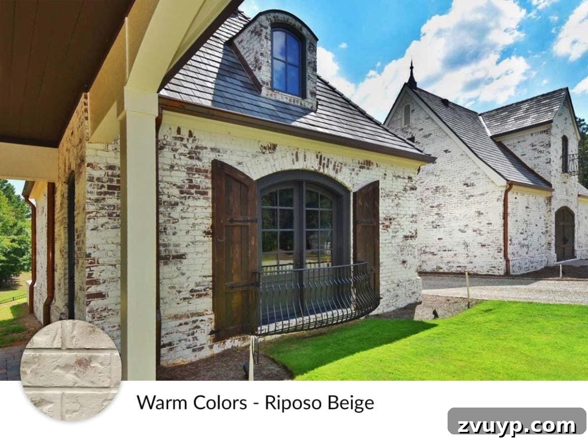 Revitalize Your Brick Exterior with Limewash 8 Limewash Brick Exterior Plans | blesserhouse.com - A full exterior brick house makeover plan using real slaked limewash paint and trim color options for a classic European look.