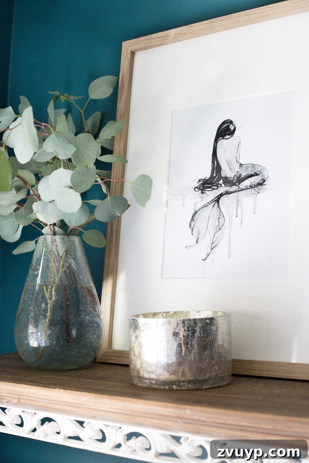 Kid Friendly and Guest Ready Bathroom Makeover 17 Full Bathroom View with Mermaid Decor: Showcasing the harmonious blend of elegant design and whimsical mermaid elements. #bathroomreveal #homedecorideas #diyproject