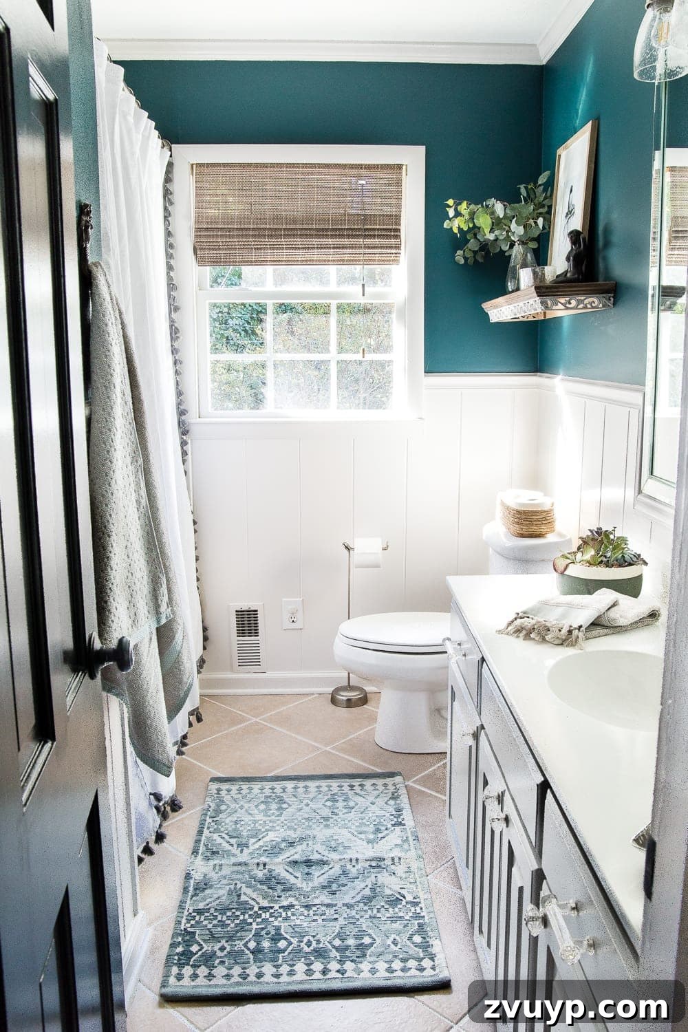 Kid Friendly and Guest Ready Bathroom Makeover 20 Completed Kid's and Guest Bathroom Makeover: A vibrant and refreshed space achieved on a strict budget, showcasing the dramatic before-and-after transformation. #budgetbathroom #diyhomedecor #roommakeover