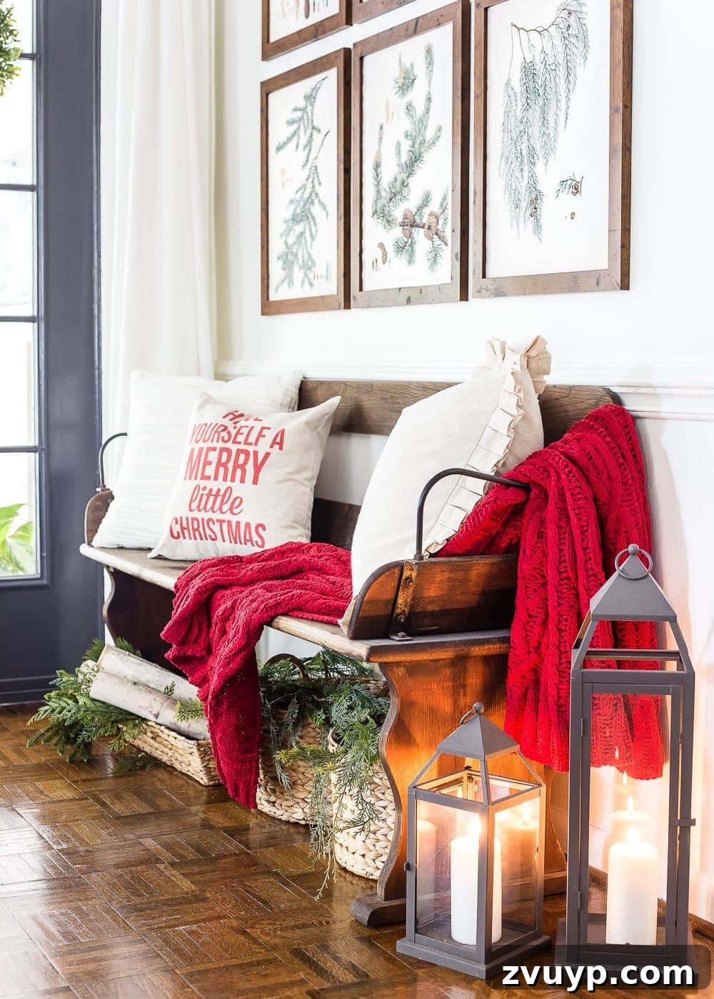 Snow-Kissed Botanical Gallery Prints 5 Seasonal Home Decor Ideas: Rotating Botanical Gallery Prints