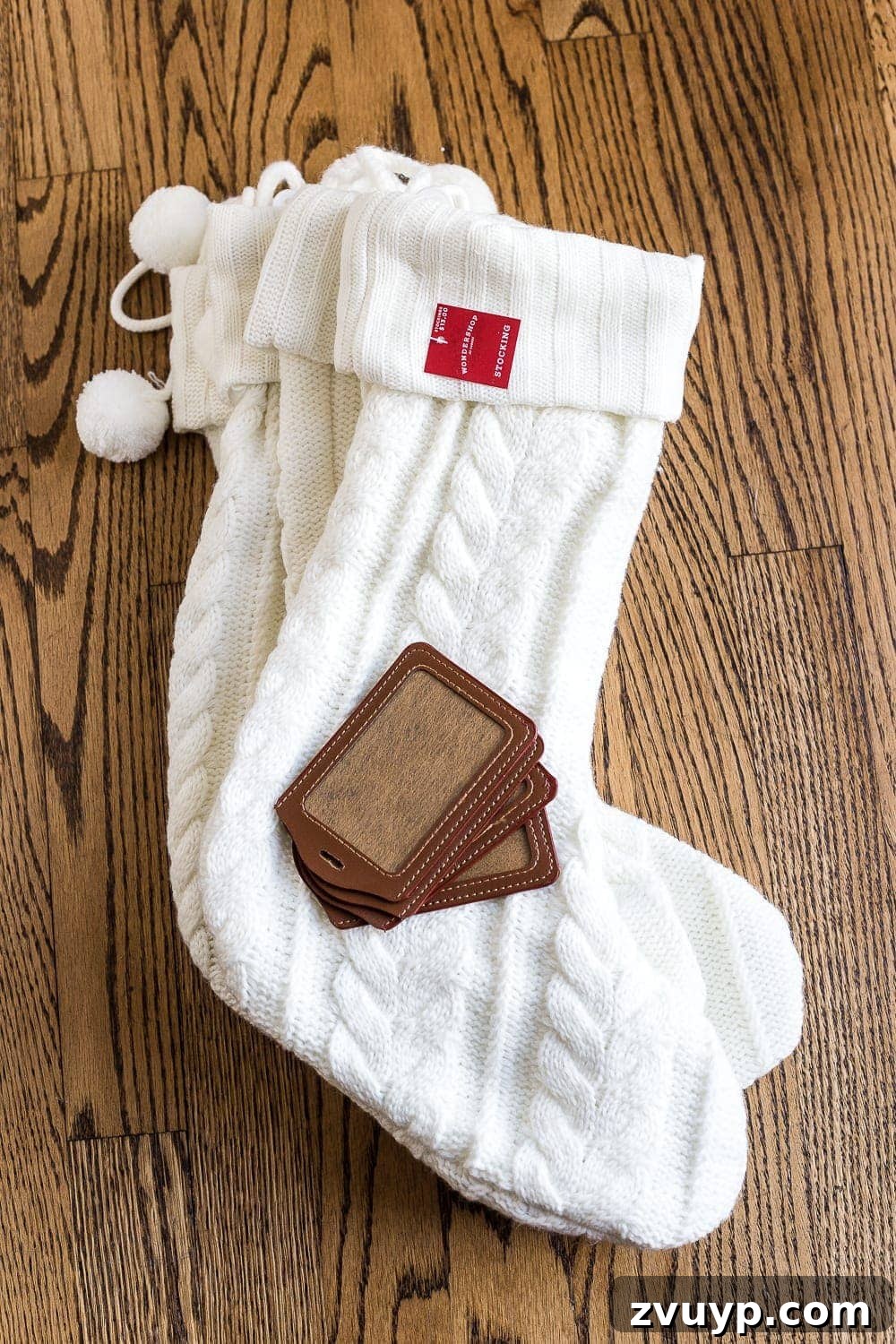 Easy DIY Personalized Printable Stocking Tags 3 DIY Personalized Stocking Tags & Printable Name Labels | blesserhouse.com - An inexpensive and chic way to make your own stocking tags plus free name label printables. #christmasstockings #stockings #christmasprintable