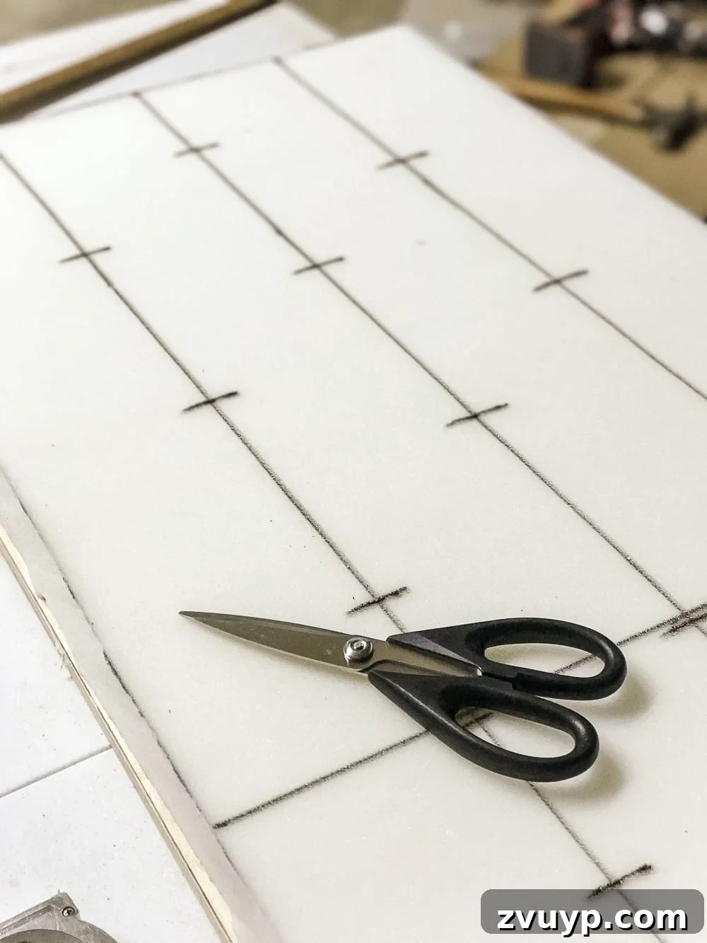 From Coffee Table to Ottoman An Easy DIY Transformation 16 Marking Specific Button Placement for Tufting