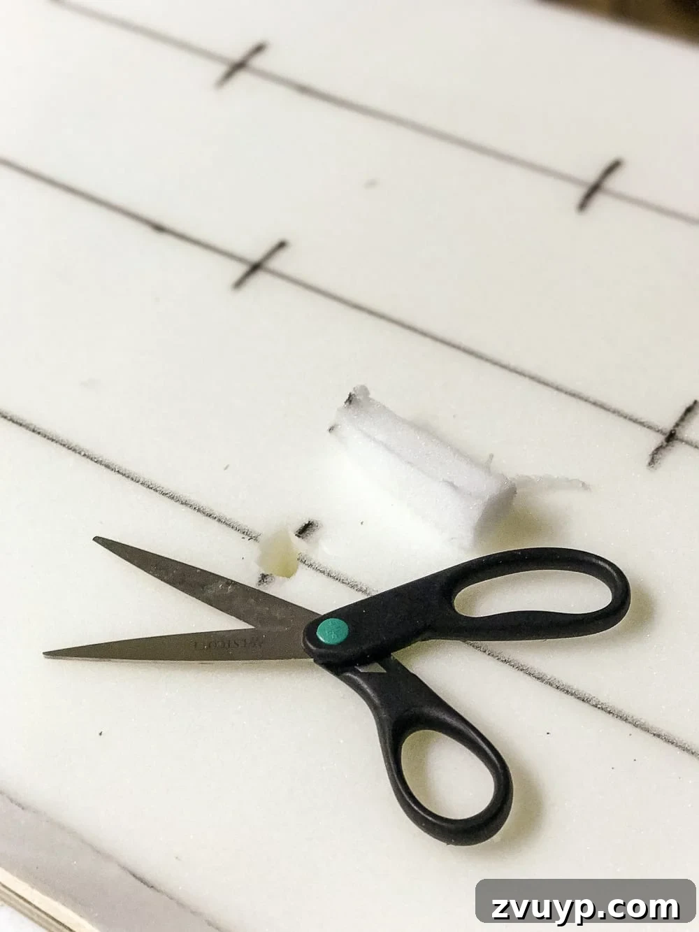 From Coffee Table to Ottoman An Easy DIY Transformation 17 Cutting Holes in Foam for Tufting Buttons