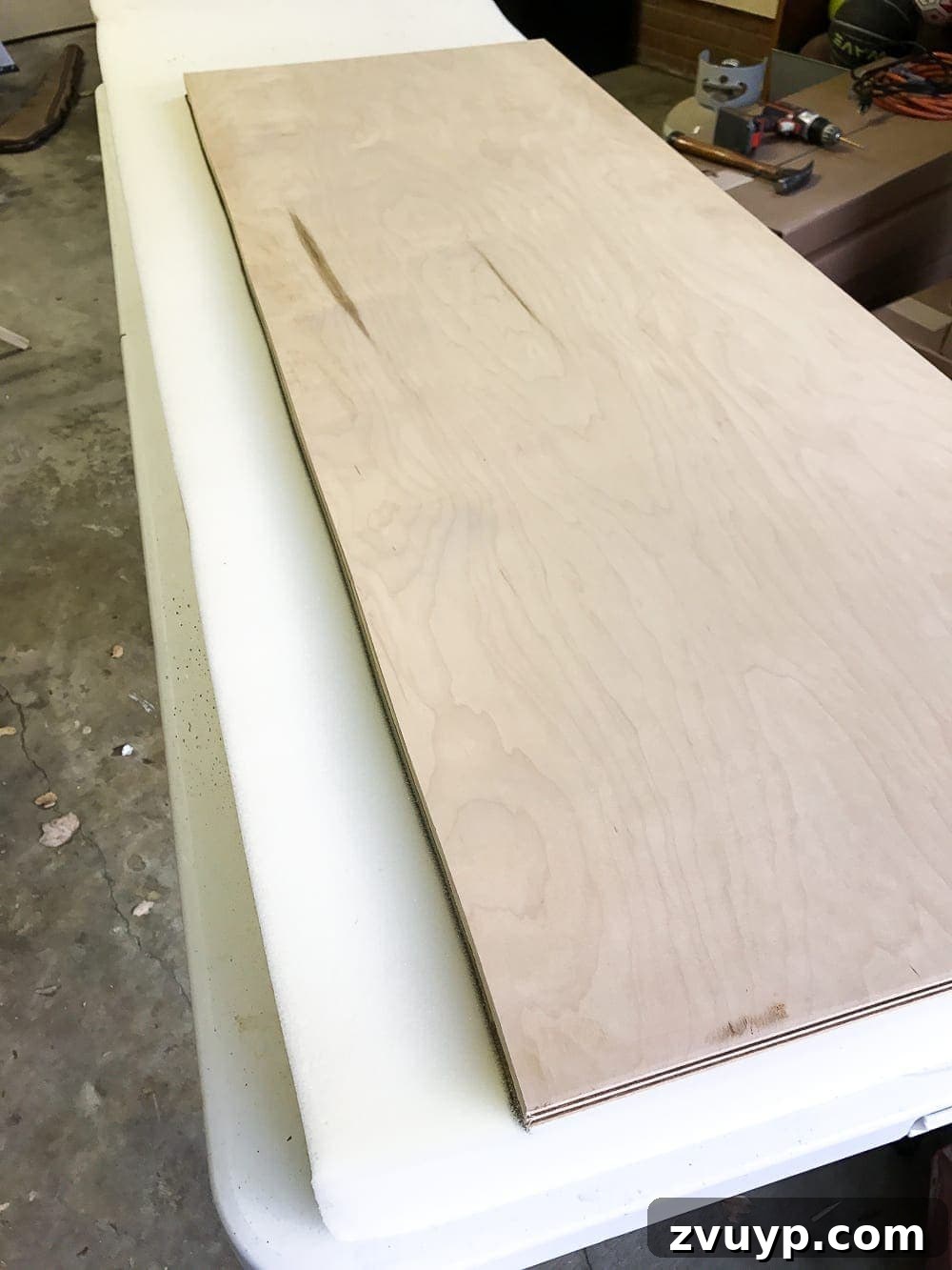 From Coffee Table to Ottoman An Easy DIY Transformation 10 Plywood Cut to Size for Ottoman Top