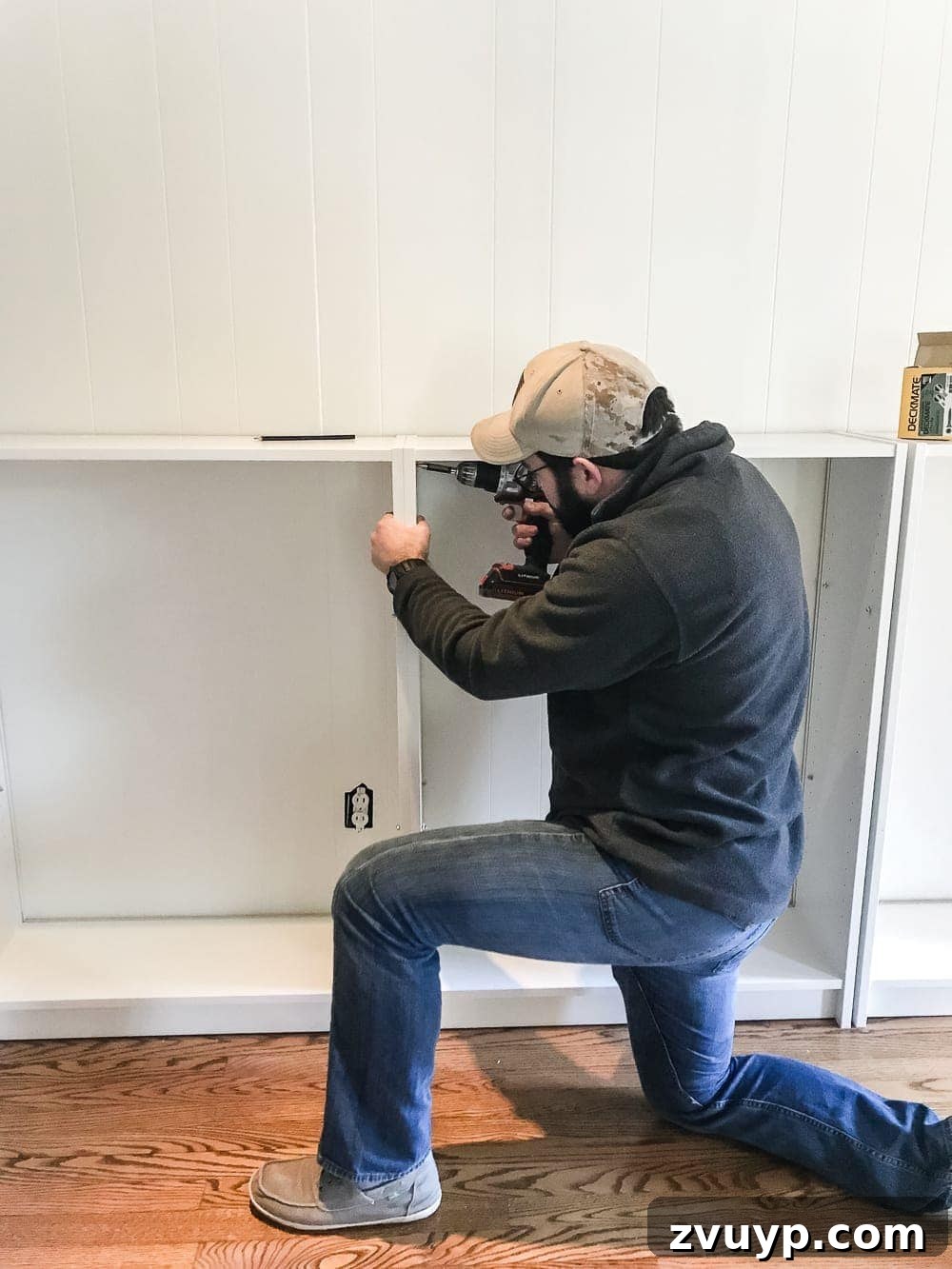 DIY Dream Playroom: Seamless Built-In Bookshelves 6 An easy to follow step-by-step tutorial showing how to build bookcase built-ins using IKEA Billy bookcases. #IKEAhack #homeimprovement #build #playroom