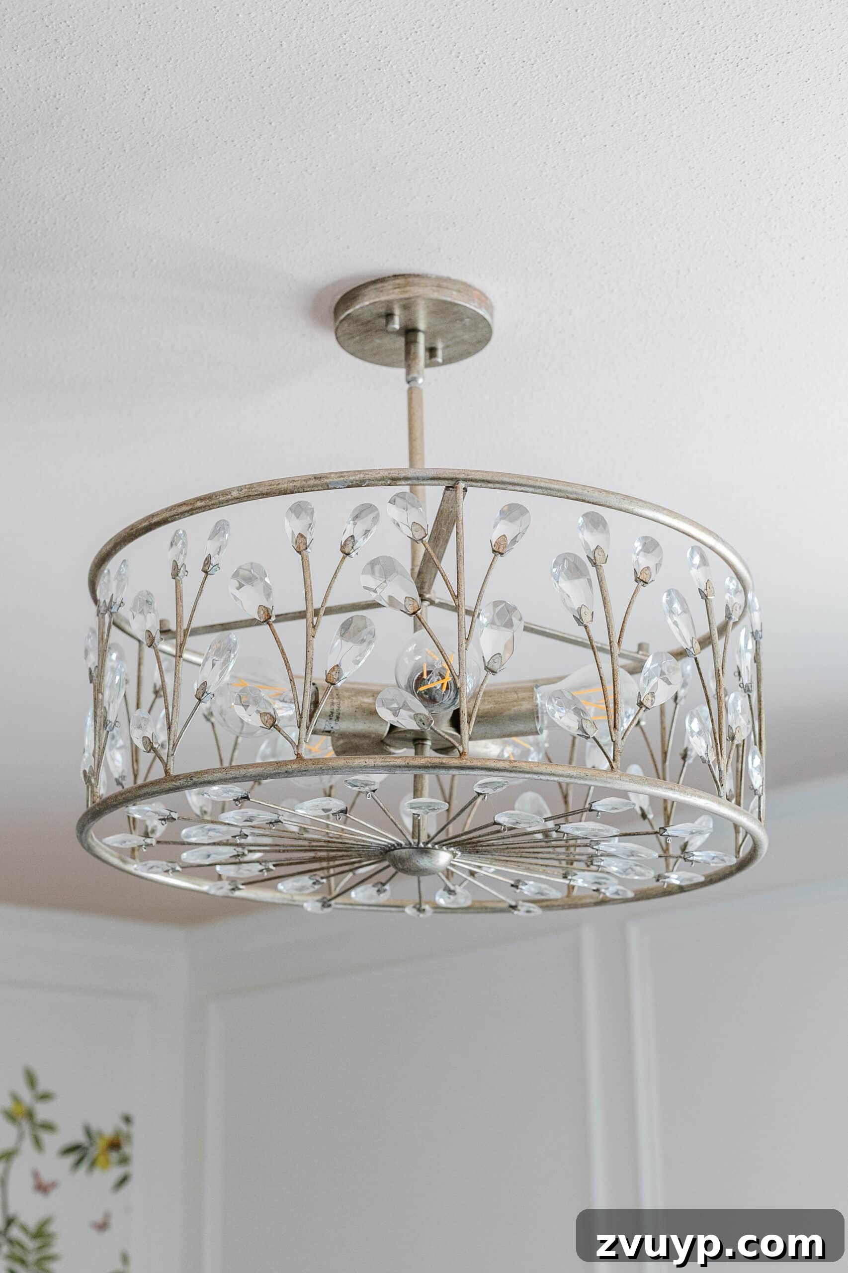 Bright Ideas: Affordable Kids' Ceiling Lights 6 nursery ceiling light with floral crystal pattern drum, versatile for growing children
