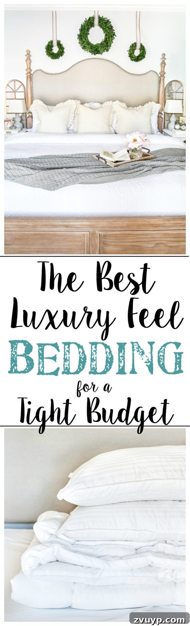 Five-Star Sleep on a Shoestring: Luxe Bedding for Less 8 The best resources for luxury feeling bedding for a tight budget under $40. #bedding #luxurybedding #budgetbedding #bedroomdecor
