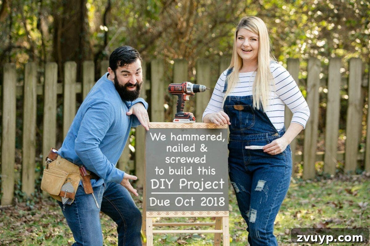 Preparing for Our Biggest DIY Venture Yet 6 Bless'er House pregnancy announcement - for the DIY project tackling couple #pregnancyannouncement