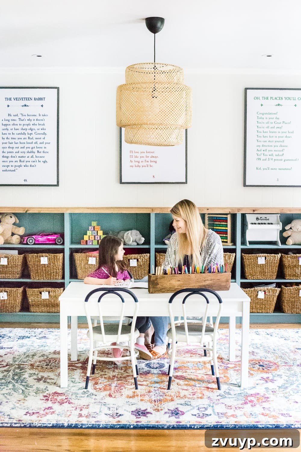 Kids Dream Playroom Revealed 18 Joyful moments in the new playroom, featuring a child at play, emphasizing the fun and comfort of the kid-friendly design.