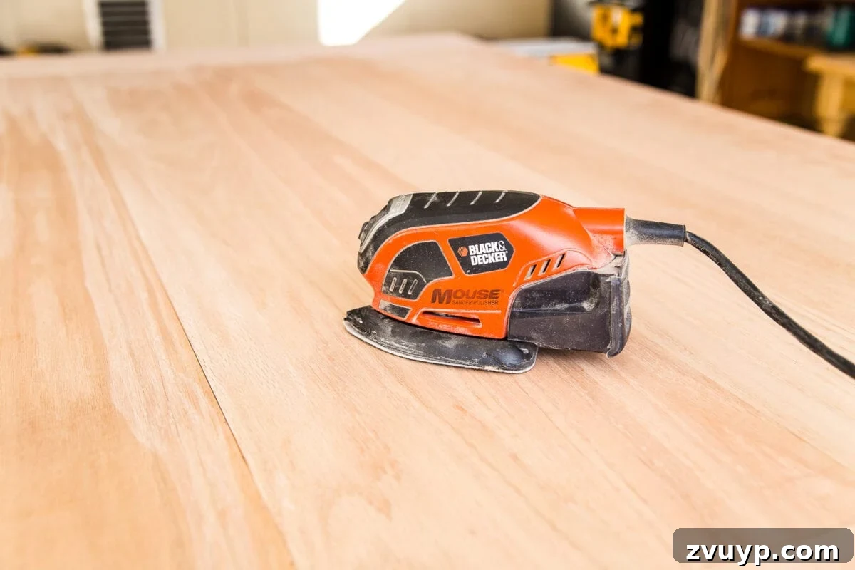 Revamping Your Dining Table Top 17 A tutorial for how to build a retrofitted table top to fit over any existing table using Minwax Dark Walnut stain. #build #furniturebuilding #tabletop #diningtable #diytable #farmhousetable #diyfurniture #woodworking #furnituremakeover #tablemakeover #minwax #woodstain #walnut