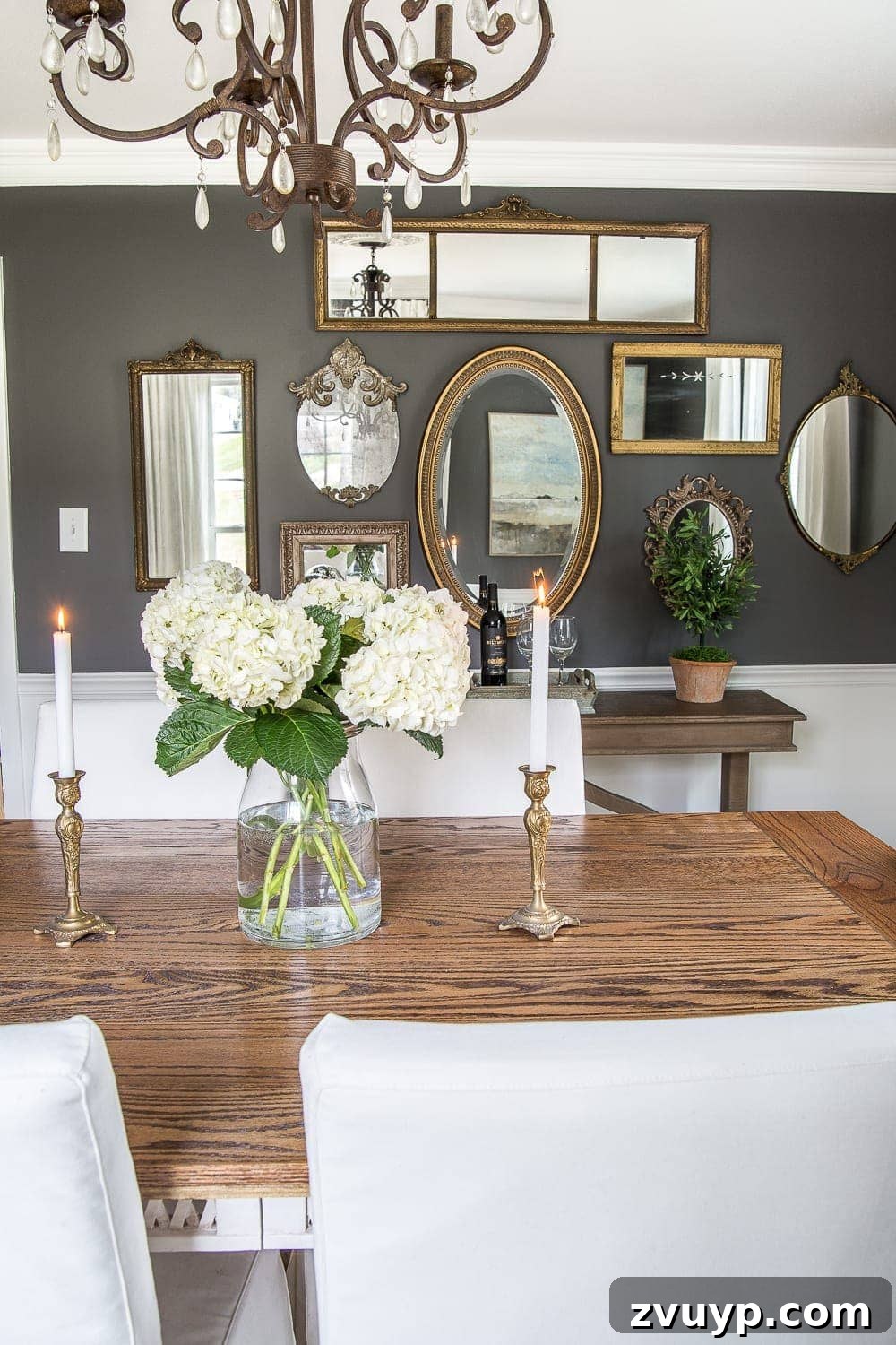 Revamping Your Dining Table Top 31 A tutorial for how to build a retrofitted table top to fit over any existing table using Minwax Dark Walnut stain. #build #furniturebuilding #tabletop #diningtable #diytable #farmhousetable #diyfurniture #woodworking #furnituremakeover #tablemakeover #minwax #woodstain #walnut
