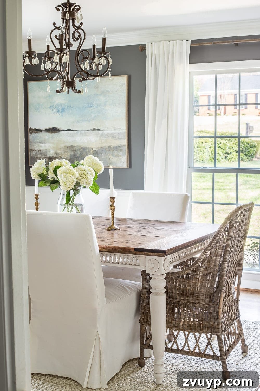 Revamping Your Dining Table Top 33 A tutorial for how to build a retrofitted table top to fit over any existing table using Minwax Dark Walnut stain. #build #furniturebuilding #tabletop #diningtable #diytable #farmhousetable #diyfurniture #woodworking #furnituremakeover #tablemakeover #minwax #woodstain #walnut