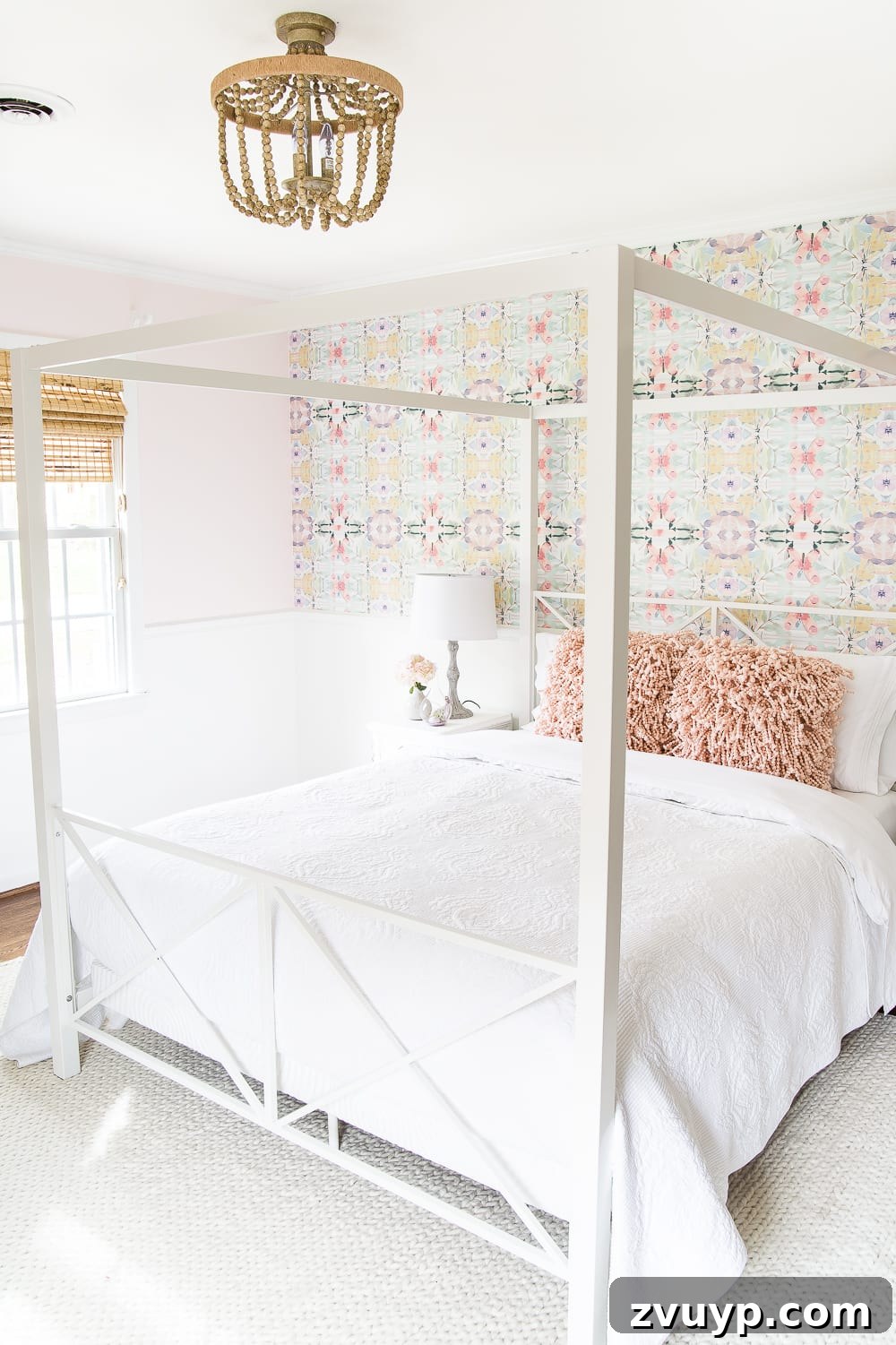 A thrifted table lamp gets a French Baroque designer inspired makeover using Annie Sloan Chalk Paint in Paris Grey, Pure White, clear wax, and dark wax. #thriftdecor #thrifted #thrifting #thriftmakeover #lamp #bedroom #girlbedroom #littlegirlbedroom #frenchdecor #femininedecor #designerknockoff #designerdecor 