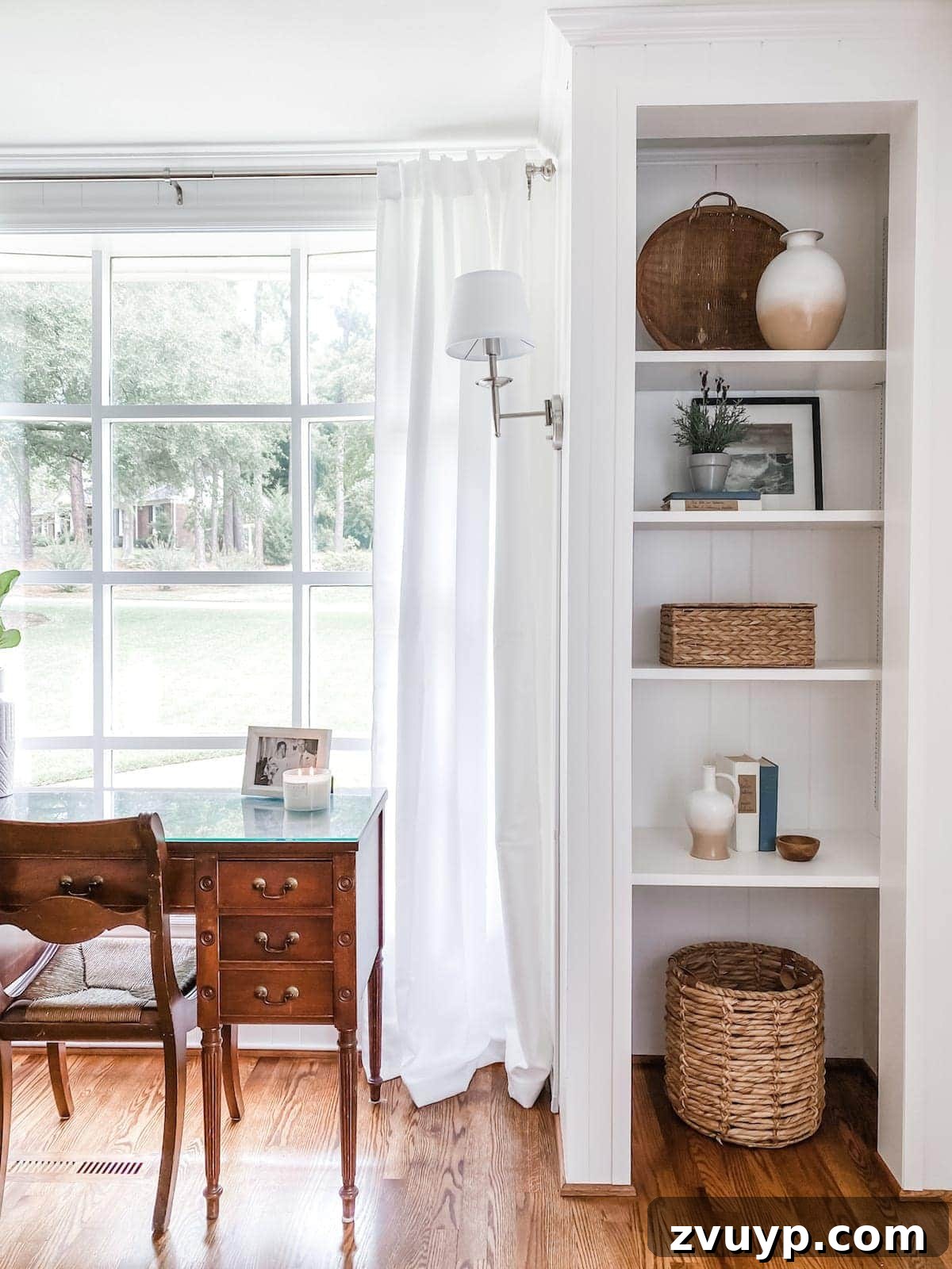 Vintage Wall Sconces: Timeless Designs for Every Budget & Every Space 5 plug-in wall lamps in front of window