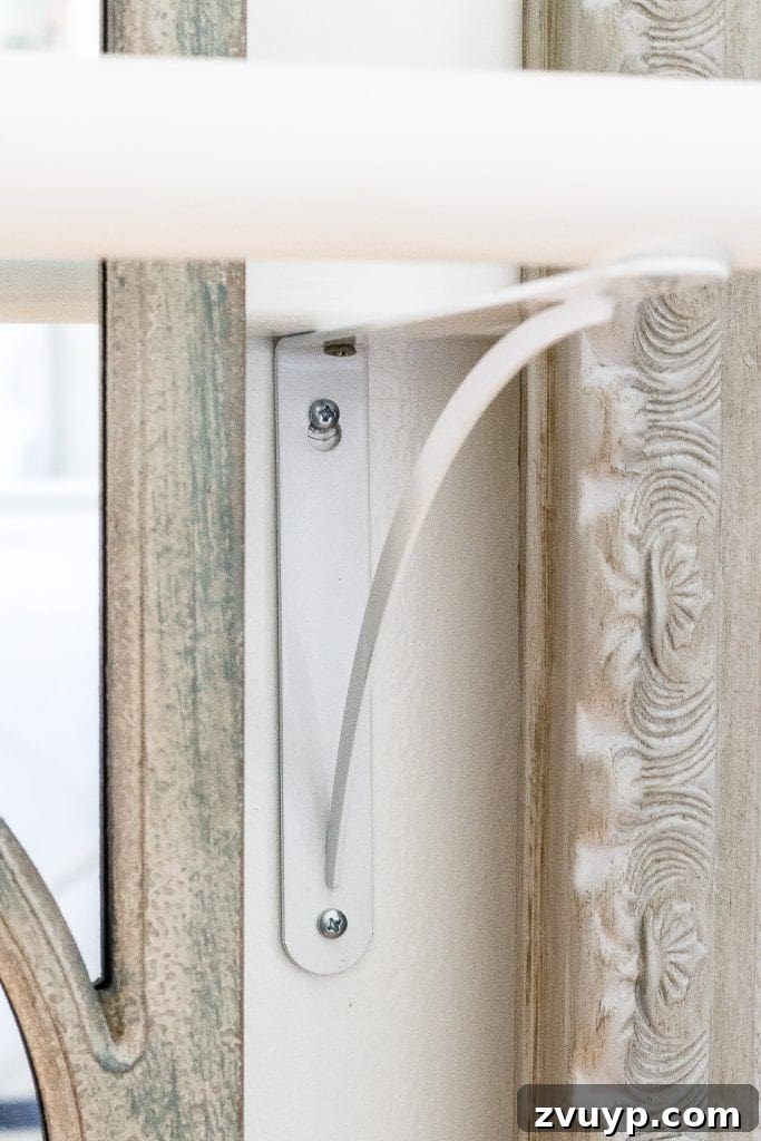 DIY Barre & Chair Rail Decor: Elevate Your Space and Practice 6 How to make a ballet barre with mirrors and shelf brackets and how to hang wall decor on a chair rail, board and batten, or molding #balletbarre #kidsdecor #girldecor #girlbedroom #girlroom #kidsroom #walldecor #hanginghack #wallhack #diywalldecor