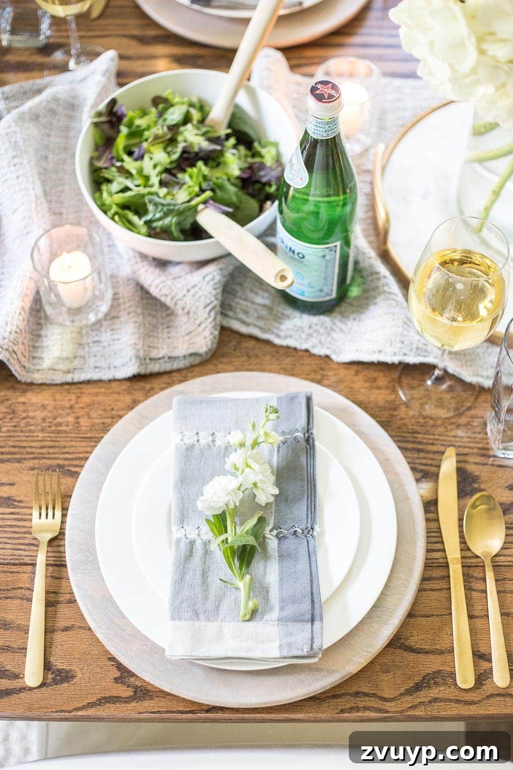Inspiring Summer Homes 2018 10 Beautifully set dining table for Mother's Day, showcasing a classic summer tablescape with fresh produce and elegant place settings in a colonial home. #summertable #mothersdaydecor #dininginspiration #eleganttablescape #homeandgarden #1960scolonial