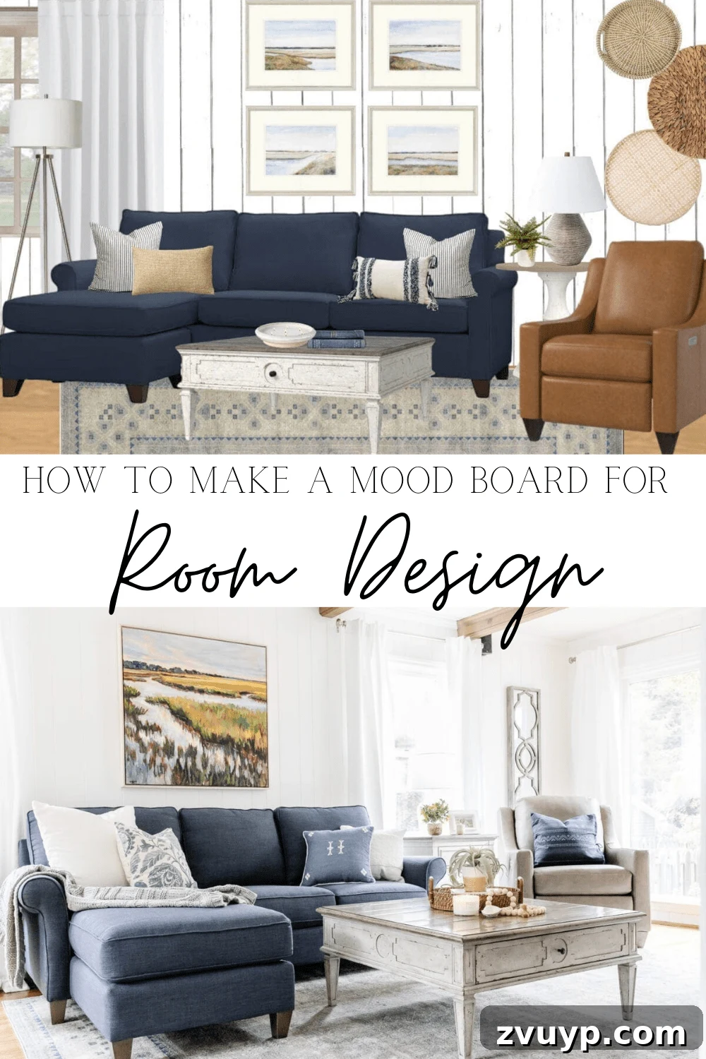 Design Your Dream Room with Canva Mood Boards 20 Inspiring living room mood board design for modern coastal aesthetic