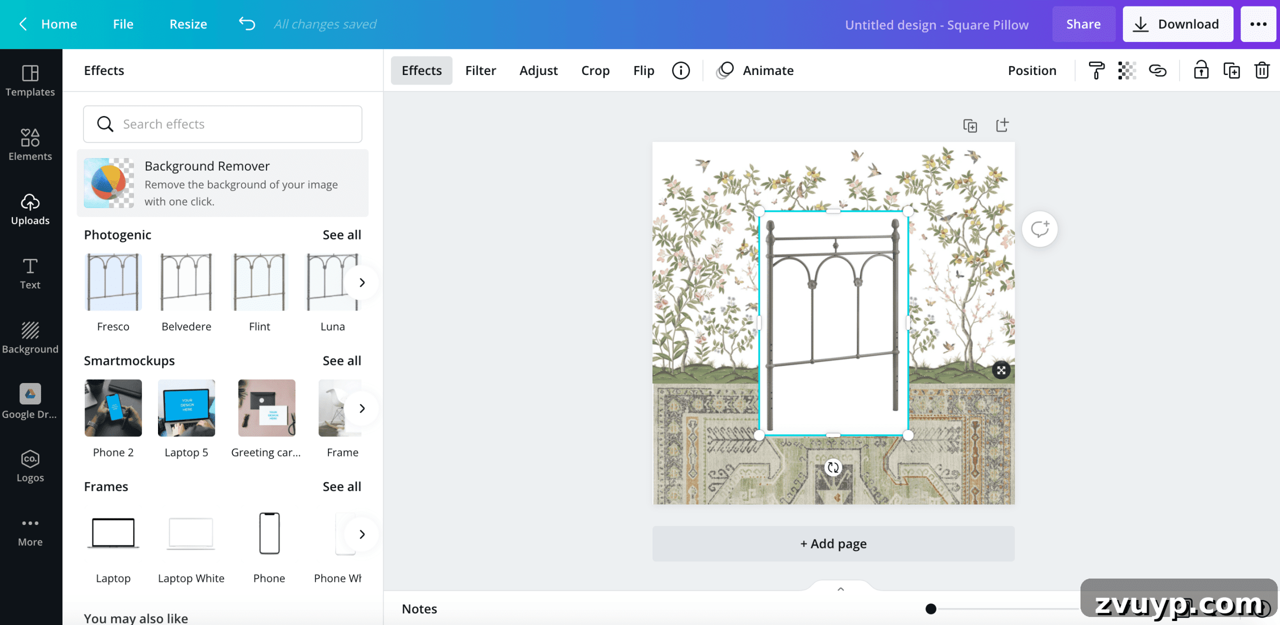 Design Your Dream Room with Canva Mood Boards 8 How to remove an image background using Canva Pro features