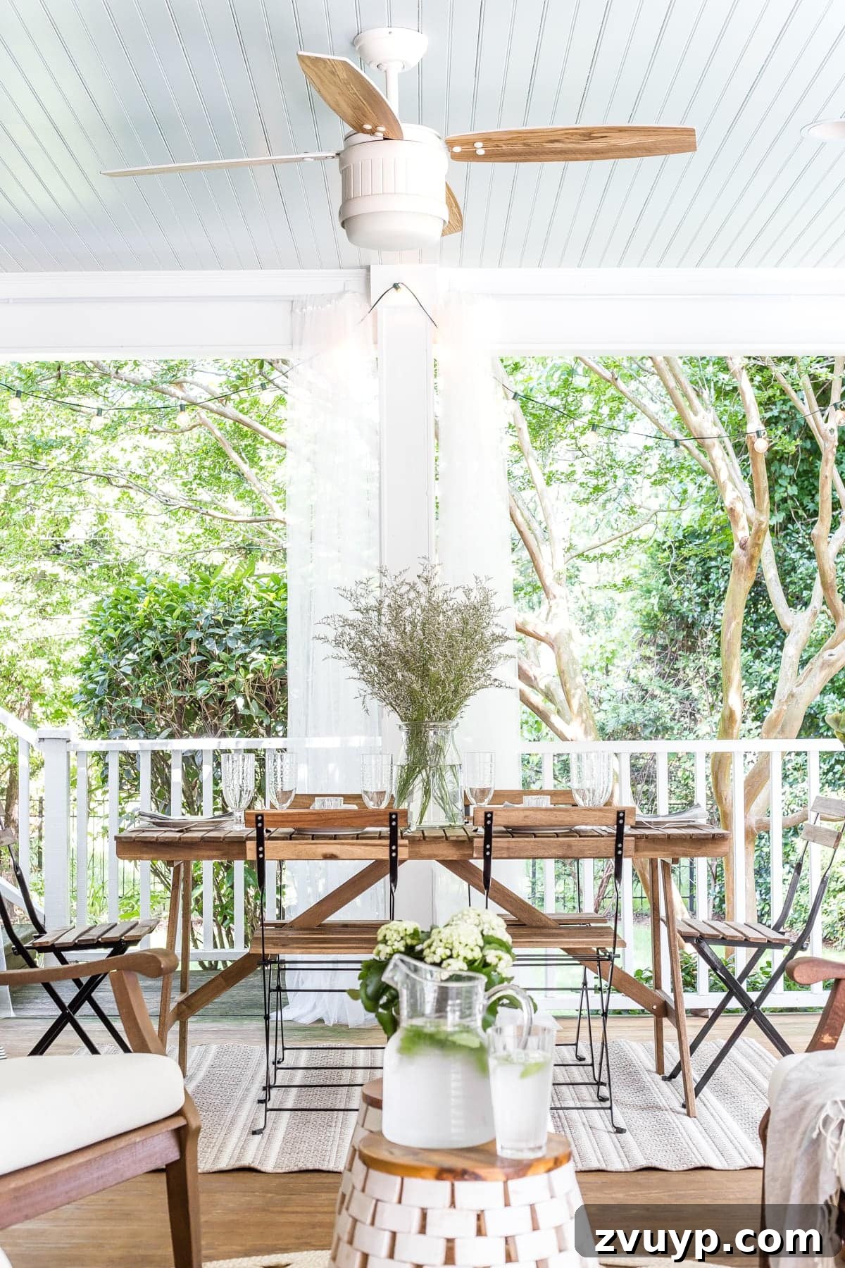 Our Summer Porch Haven 11 Back porch summer outdoor dining table with chairs
