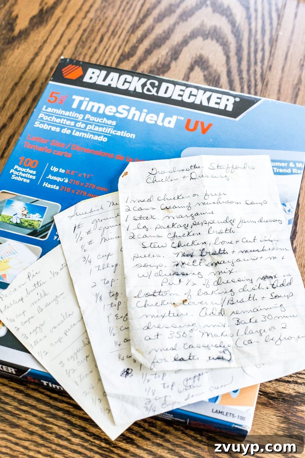 Creative Ways to Showcase Handwritten Family Heirlooms 3 How to preserve handwritten recipes and letters for framing