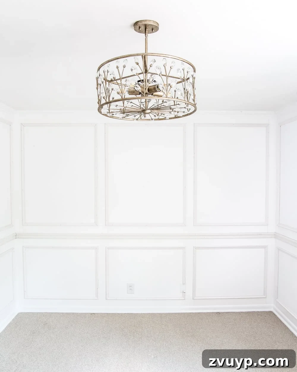 Nursery Lighting Makeover 5 A feminine, vintage, glam lighting update for a baby girl's nursery makeover. #nurserylighting #lightfixture #glamdecor #vintagedecor