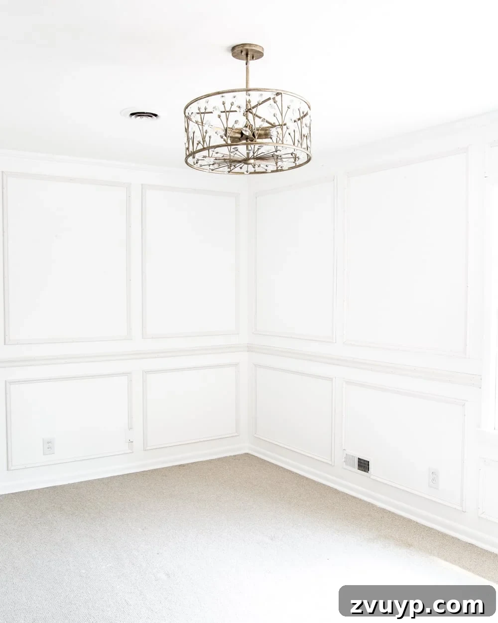 Nursery Lighting Makeover 9 A feminine, vintage, glam lighting update for a baby girl's nursery makeover. #nurserylighting #lightfixture #glamdecor #vintagedecor