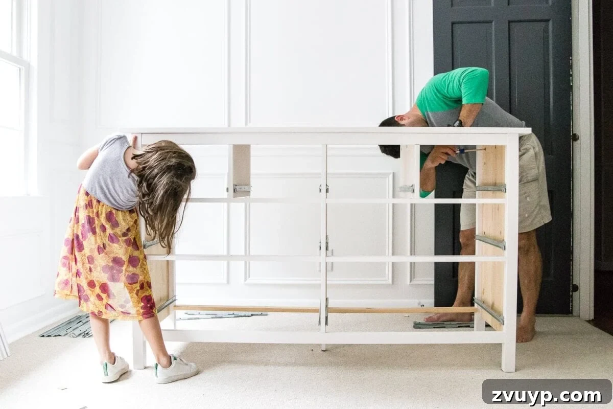 Chic Applique Makeover for Your IKEA Hemnes Dresser 2 Building an IKEA Hemnes dresser