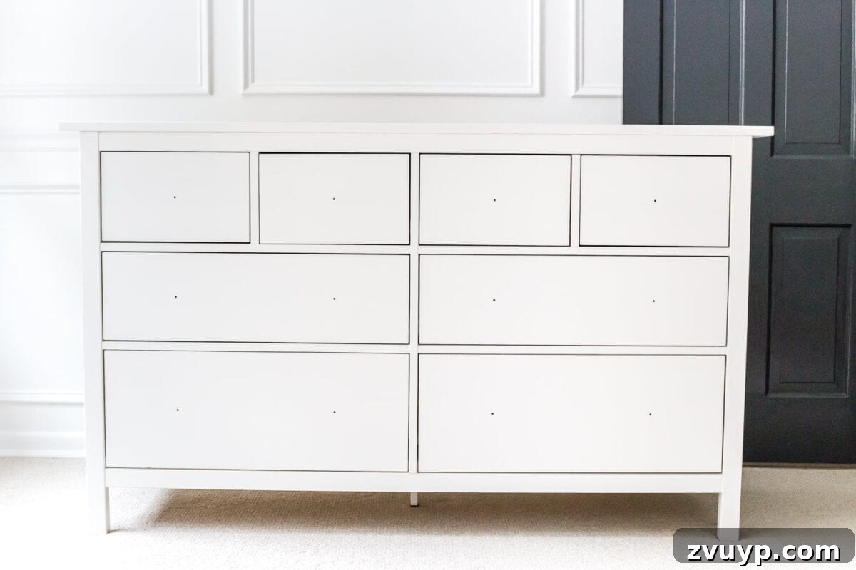 Chic Applique Makeover for Your IKEA Hemnes Dresser 5 IKEA Hemnes 8 drawer dresser