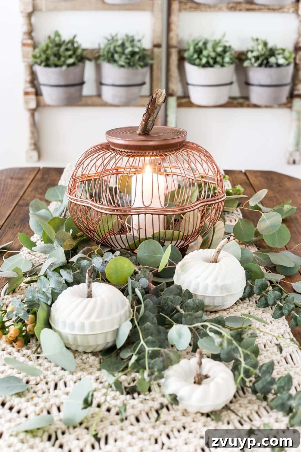 The Unlikely Pumpkin Patch Wire Basket and Bundt Pan Crafts 10 DIY pumpkins using thrifted wire bread baskets and mini bundt pan Jello molds