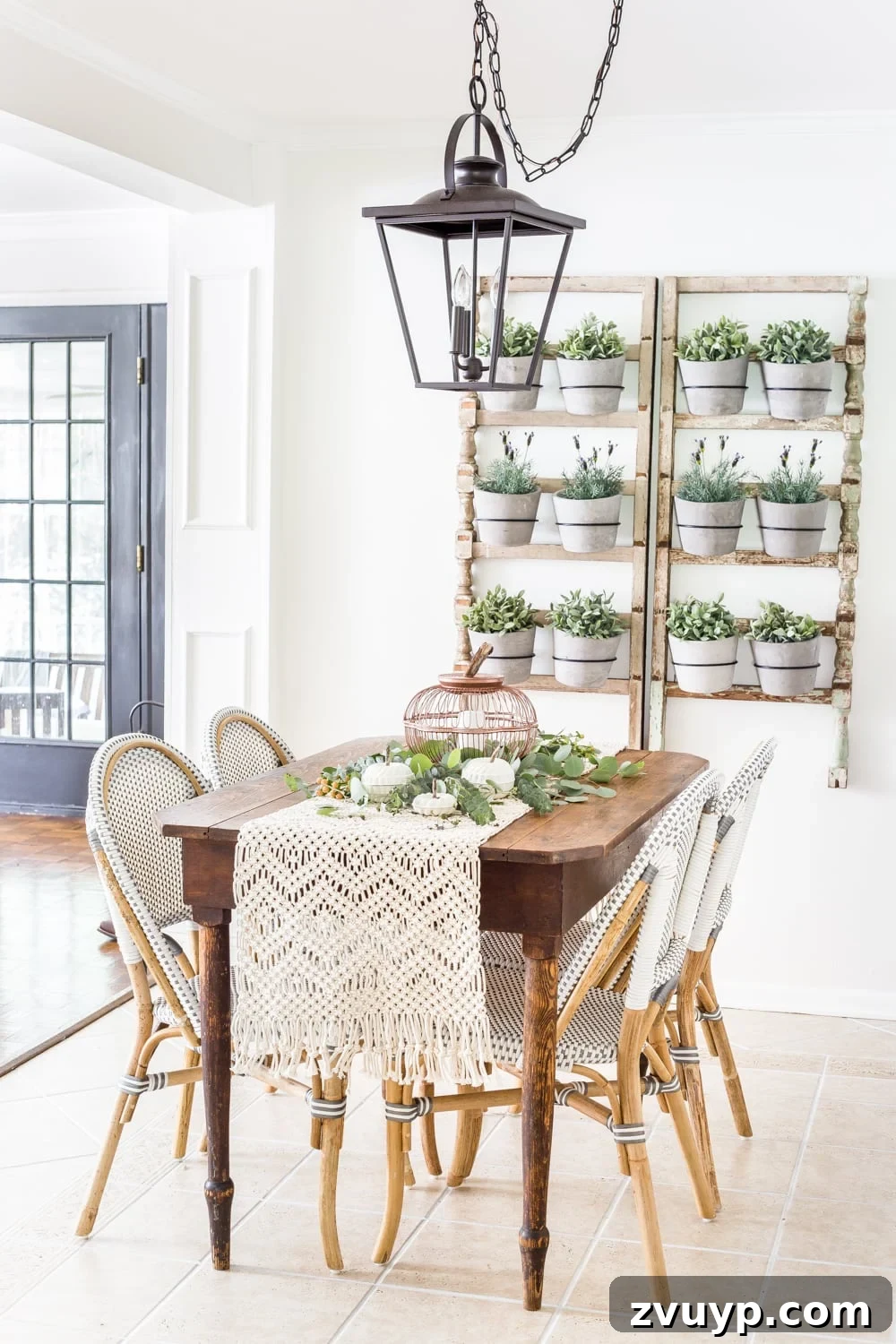 The Unlikely Pumpkin Patch Wire Basket and Bundt Pan Crafts 11 neutral fall breakfast nook