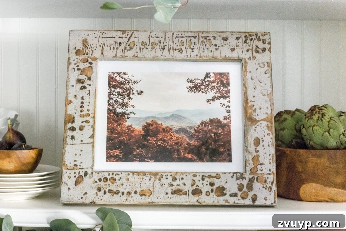 Fall Mountain Vista Art Print 5 Autumn mountain landscape art printable and fall kitchen shelf vignette + more free fall printables