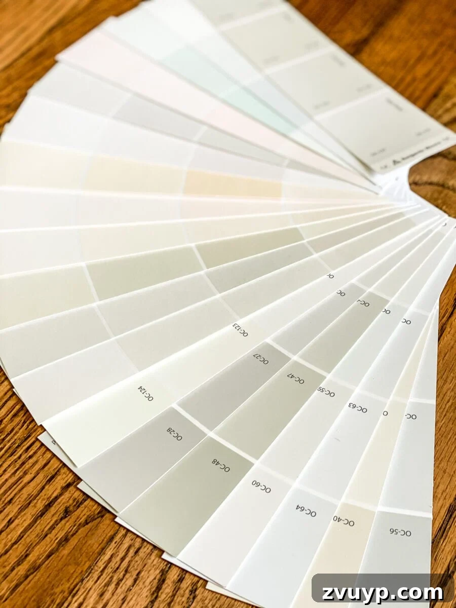 Paint color samples on a wall for testing