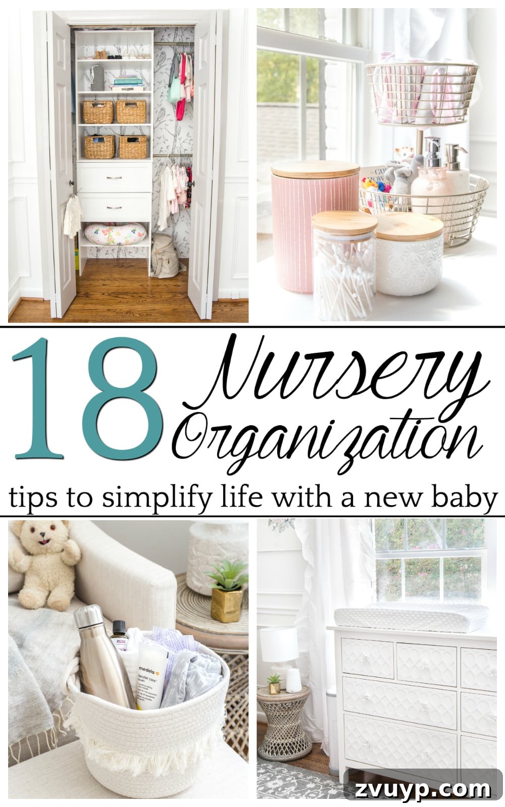 Inside Our Perfectly Organized Nursery 26 Nursery organization strategies to keep feeding, clothing, and diapering essentials easy to navigate and make baby care less stressful. #nurseryorganization #babyroom #organizationtips