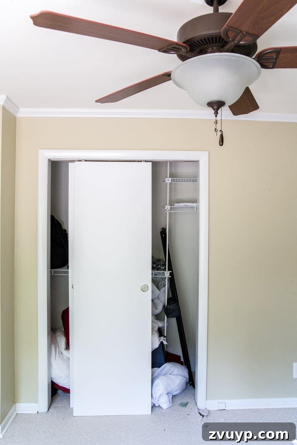 Organized Nursery Closet Makeover Plus Free Printable Dividers 2 Nursery Closet Makeover | before