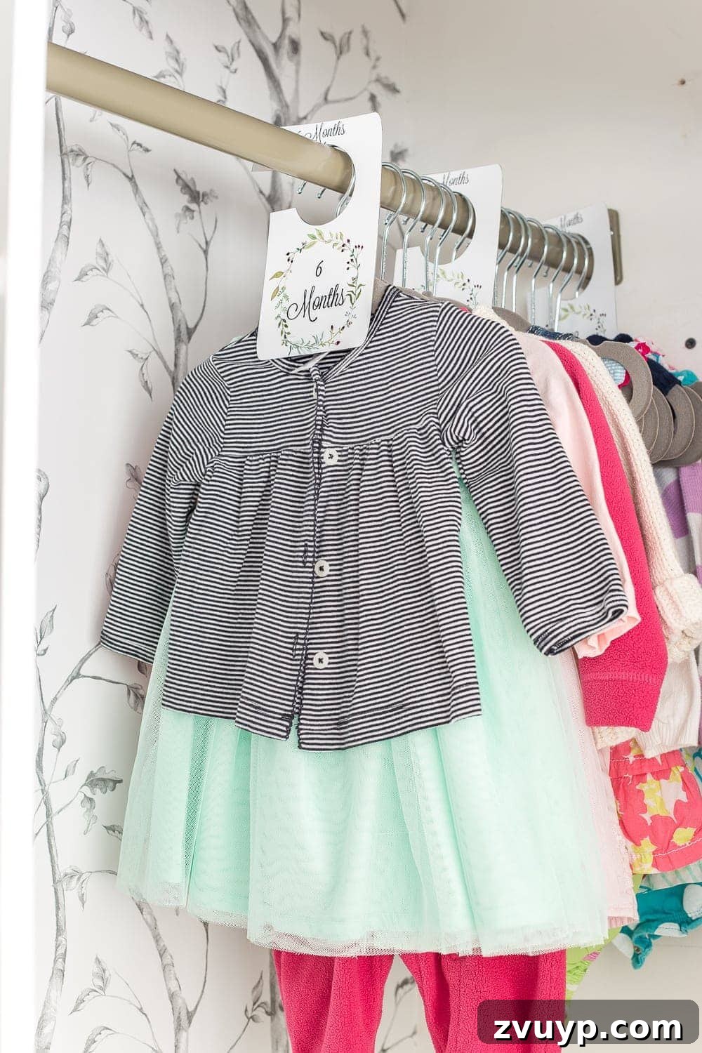 Organized Nursery Closet Makeover Plus Free Printable Dividers 15 Nursery closet with free printable closet divider tags