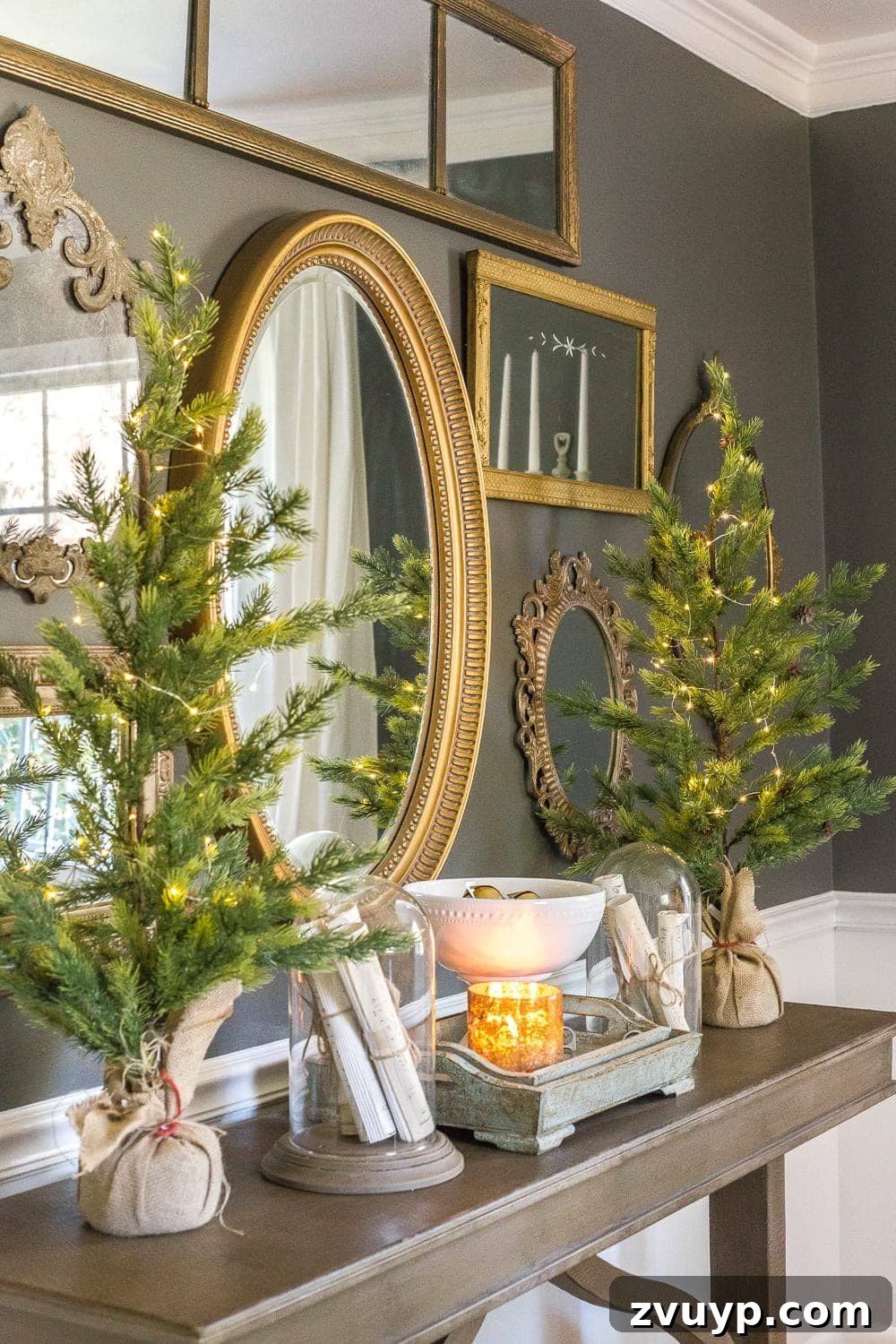 Festive Home Tours 2018 10 Another angle of the festive dining room, showing the elegant place settings and the overall cozy holiday atmosphere.