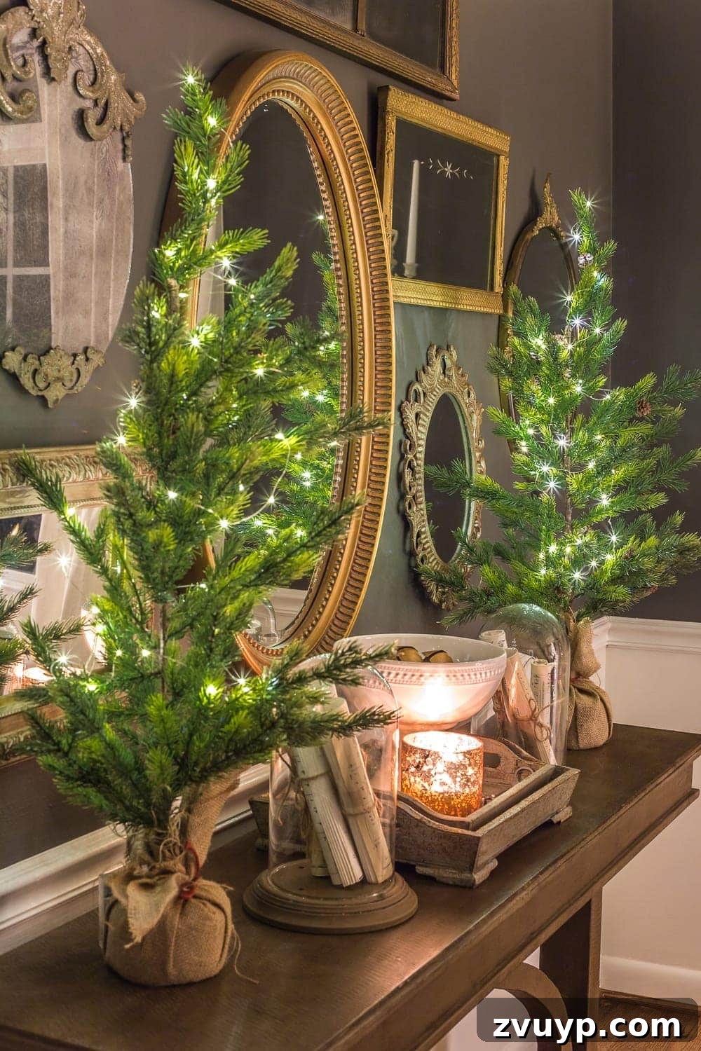 Yuletide Candlelit Journey 4 Christmas Candlelight Night Tour: Dining Room Tablescape in a Magical Glow