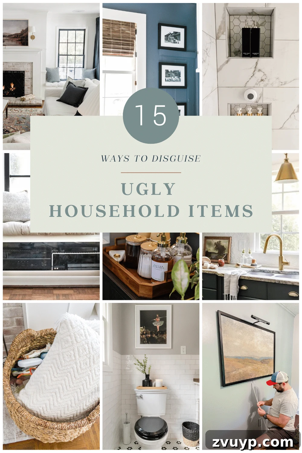 Clever Ways to Camouflage Household Eyesores 2 15 Ways to Disguise the Ugly Stuff in Your Home