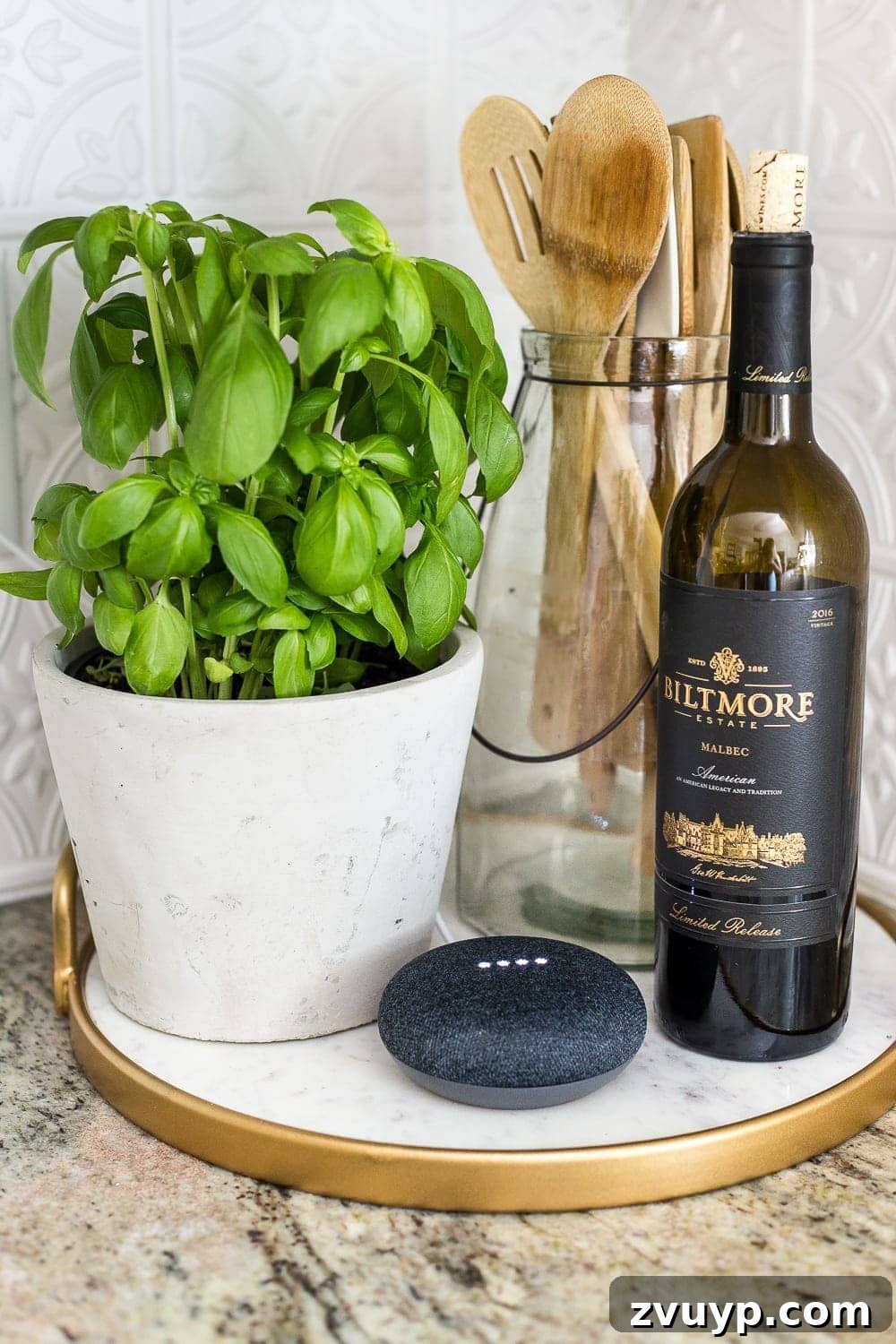 Clever Ways to Camouflage Household Eyesores 16 Keep your Google Home or Alexa on a tray on your kitchen counter.